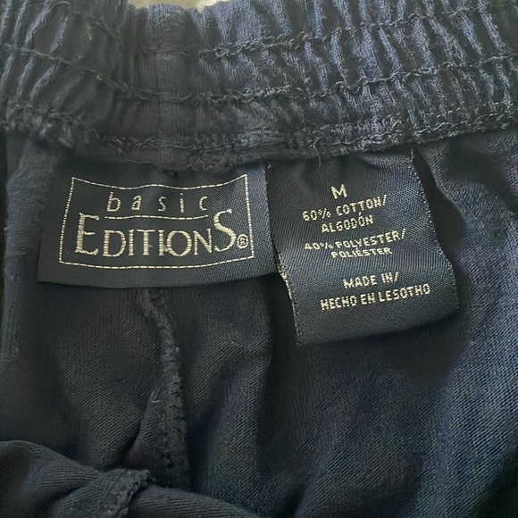 Men’s Basic Editions Cotton Lounge Shorts Bundle Size Medium Navy and Gray - Picture 3 of 9